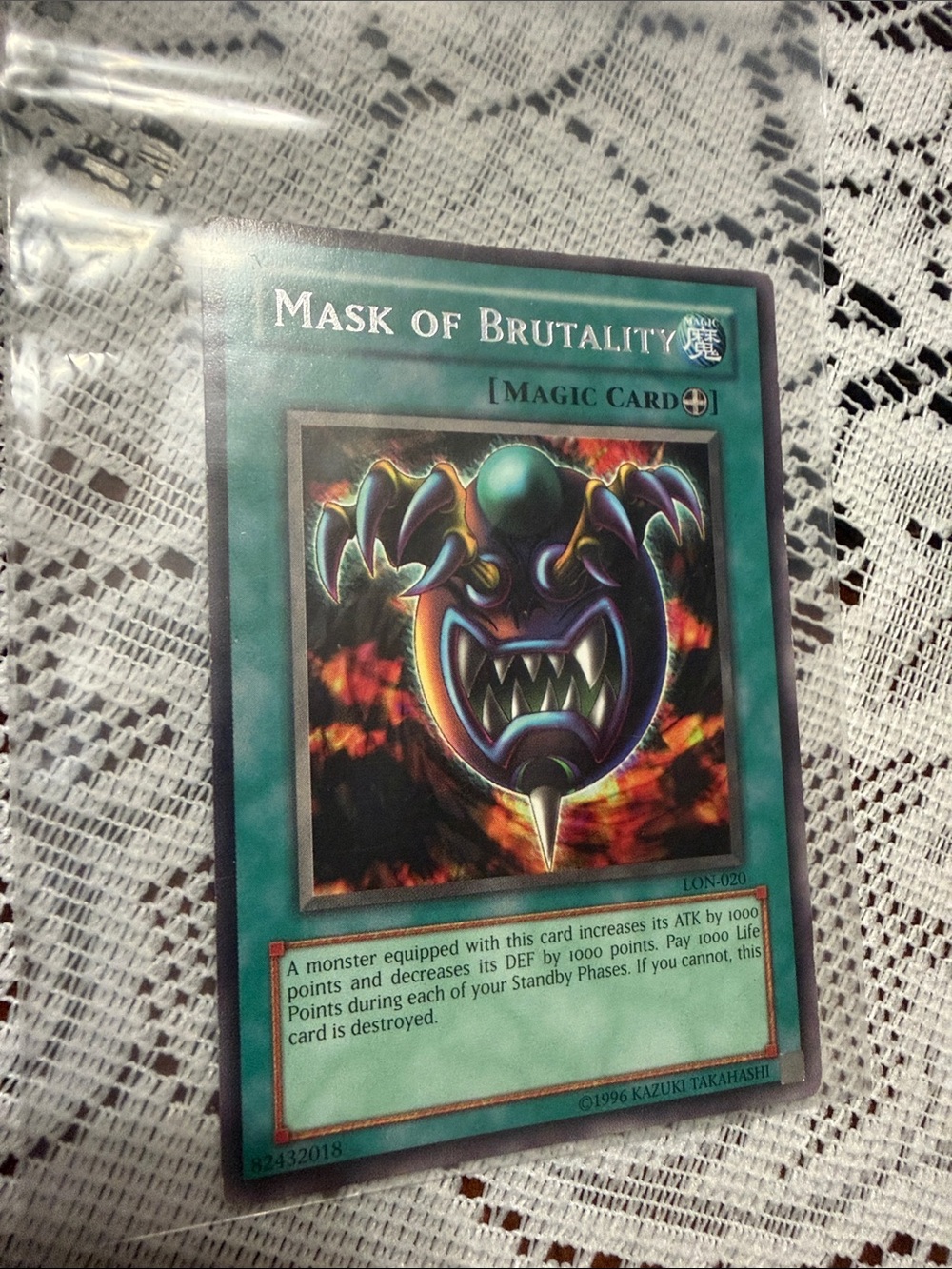 Mask of Brutality Magic Card - Teal